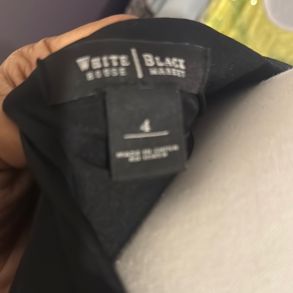 White House Black Market Asymmetrical Black Dress - Picture 2 of 4